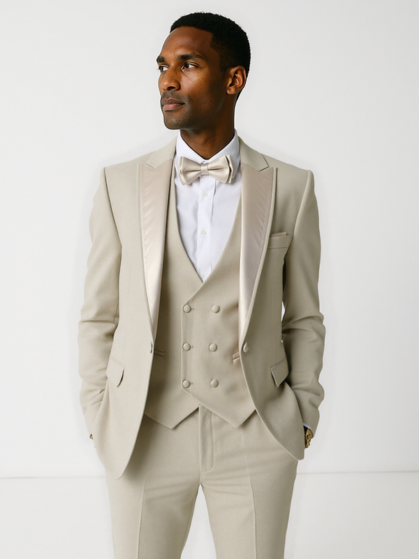 Beige Sandford Slim Fit Suit Jacket