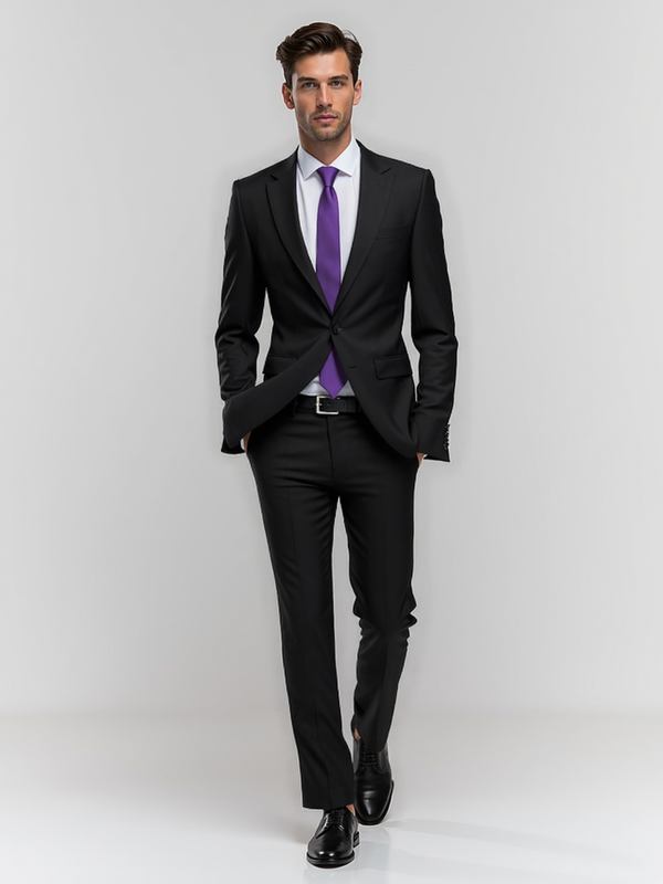 Black Fitzgerald Regular Fit Suit Jacket