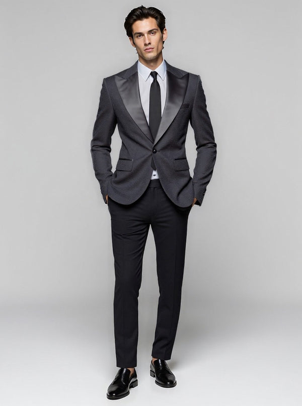 Black Harrington Regular Fit Suit Jacket