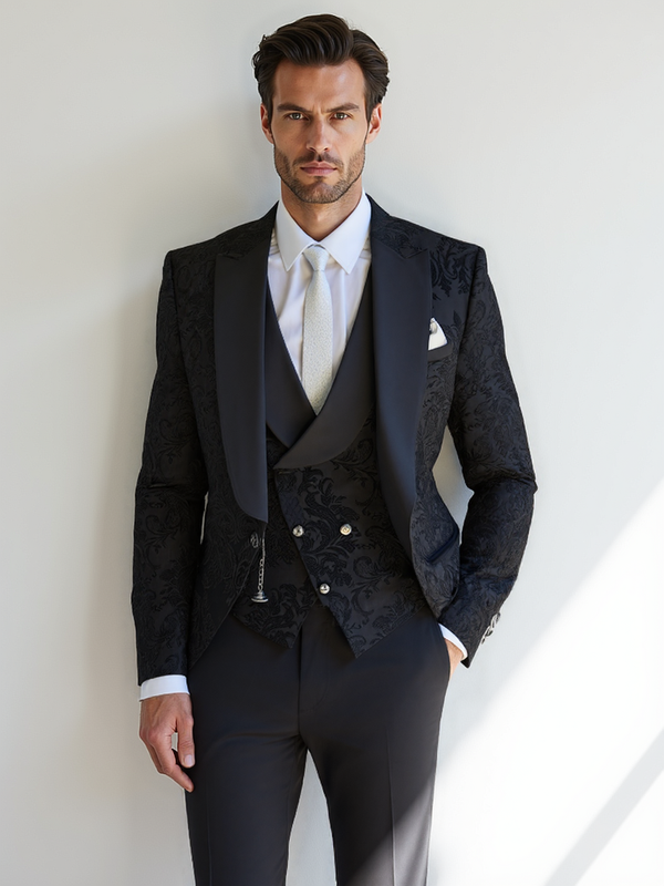 Black Savile Regular Fit Suit