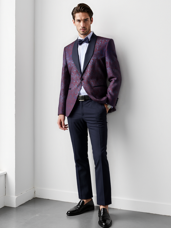 Burgundy Ohio Regular Fit Suit Jacket