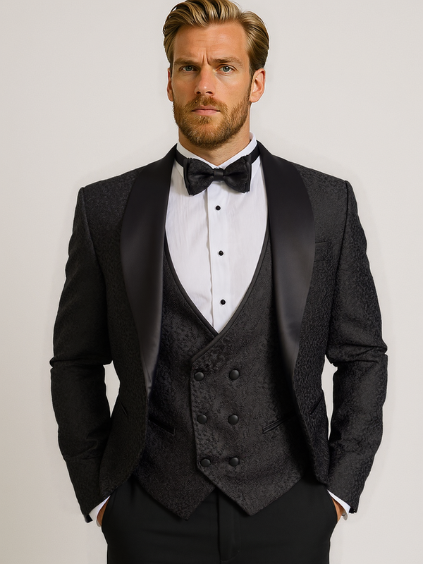 Black Emerson Slim Fit Suit Jacket