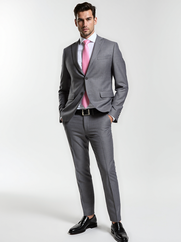 Grey Beaumont Regular Fit Wool Suit Jacket