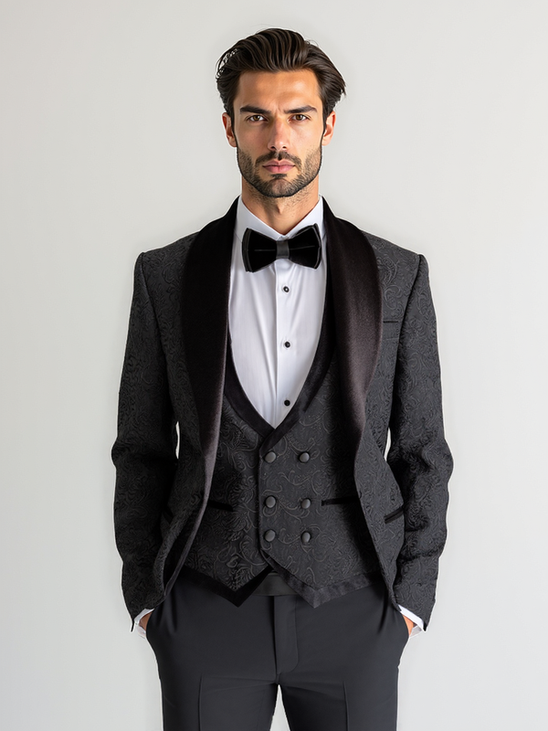 Black Hemingway Regular Fit Suit Jacket