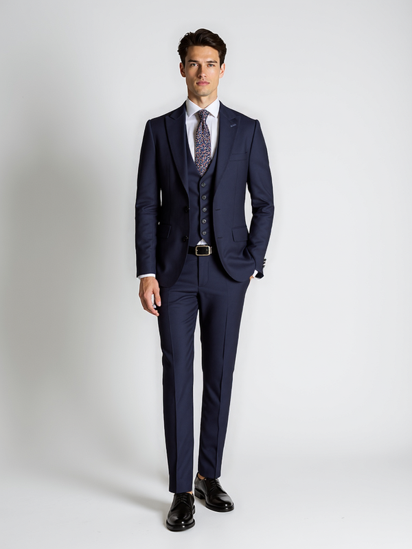 Navy Clairmont Regular Fit Wool Suit Jacket