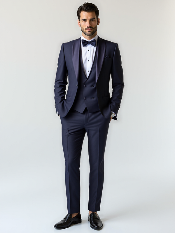 Navy Sterling Wool Regular Fit Suit Jacket