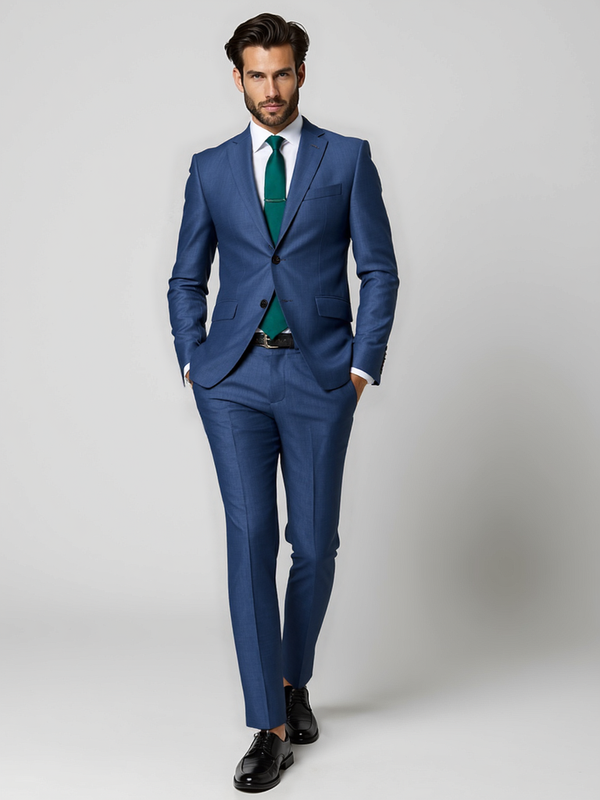 Royal Blue Beaumont Regular Fit Wool Suit Jacket