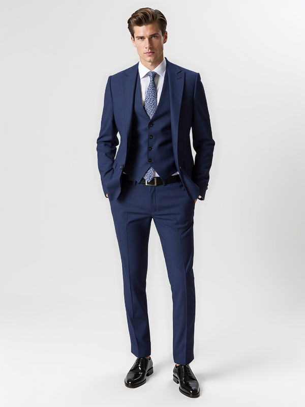 Royal Blue Clairmont Regular Fit Wool Suit Jacket