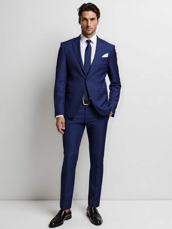 Royal Blue Valour Wool Regular Fit Suit Jacket